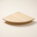 Round wooden corner shelf, product photo