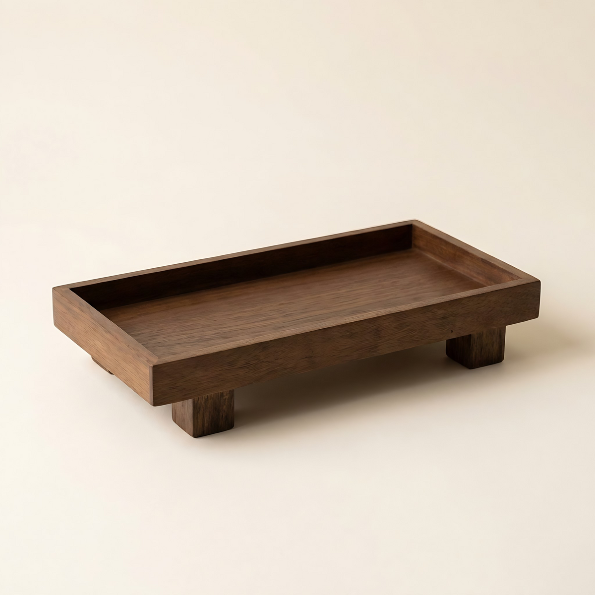 Japanese wooden tea tray, product photo