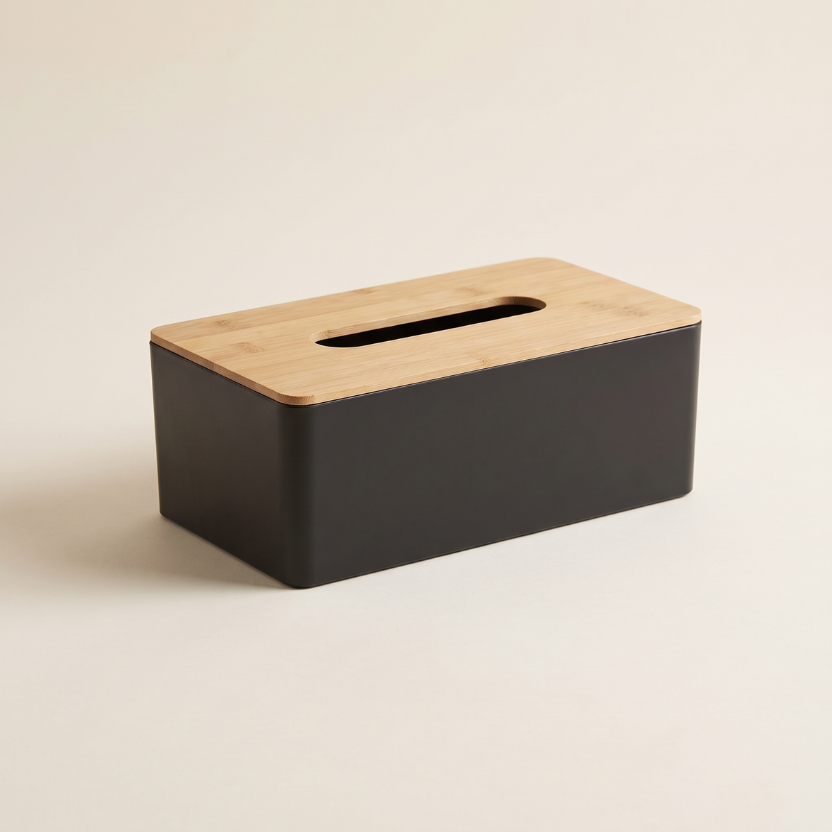 Bamboo cover tissue box, product photo