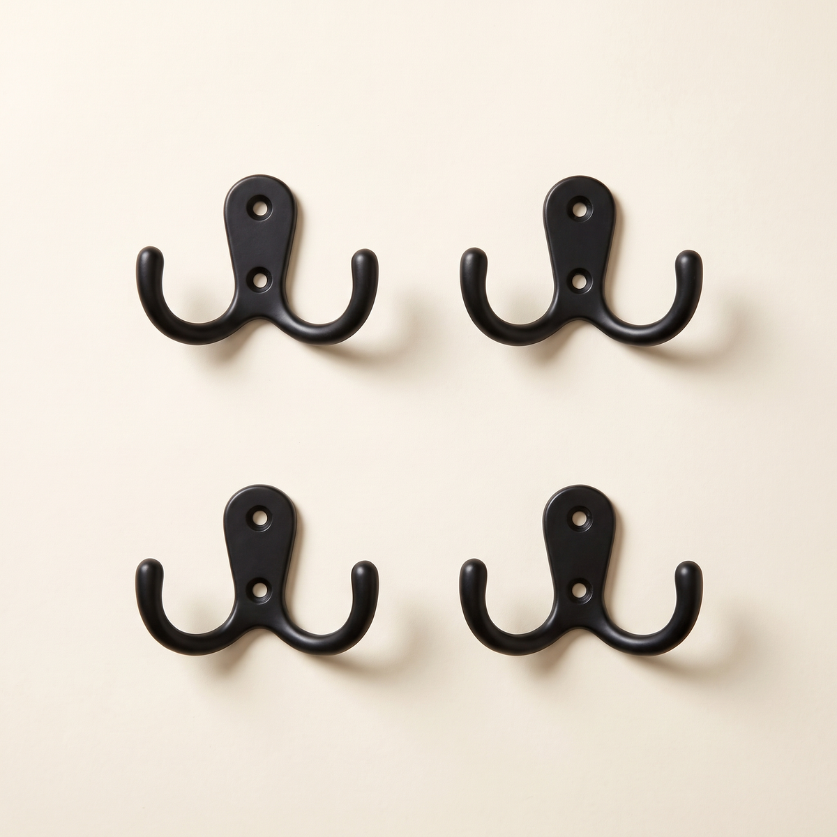 Wall mounted coat hooks set of 4, product photo