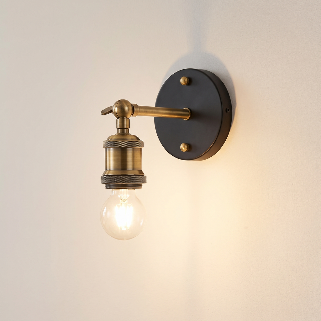 Industrial wall sconce, product photo
