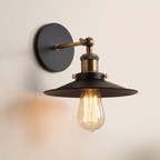 Industrial iron wall lamp, product photo