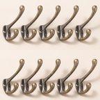 Vintage bronze coat hooks set of 10, product photo