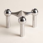 Stainless steel taper candle holder, product photo