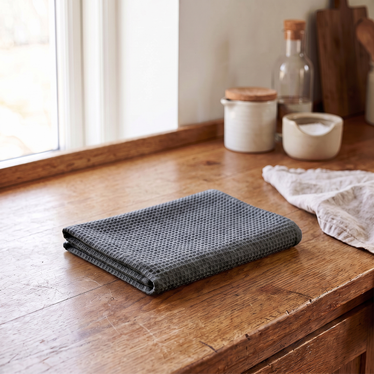 Waffle Weave Tea Towel, lifestyle photo