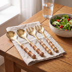 Bamboo Salad Servers Set of 4, lifestyle photo
