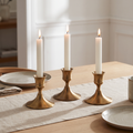 Metal Taper Candlestick Set of 3, lifestyle photo