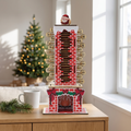 Wooden Advent Calendar with Santa Chimney, Christmas decoration, lifestyle photo