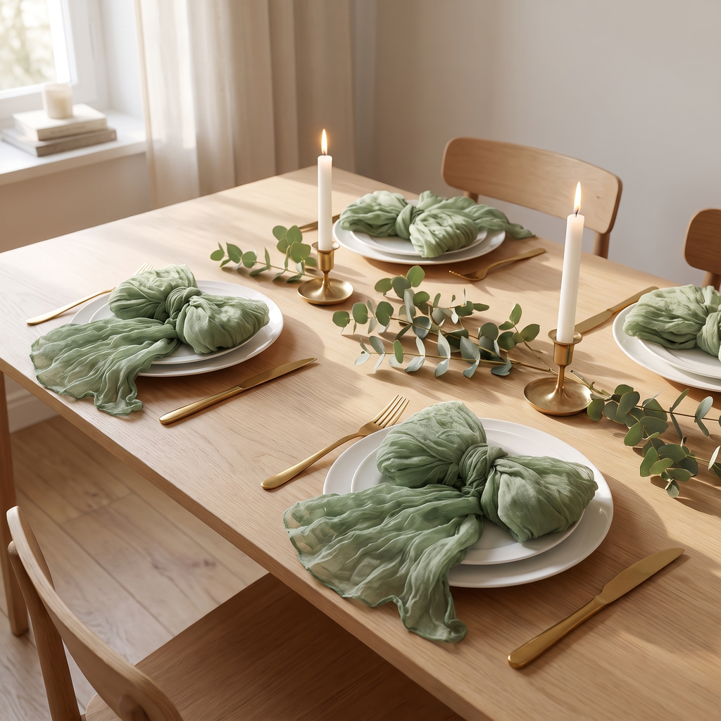 Cheesecloth Napkins Set of 12, lifestyle photo