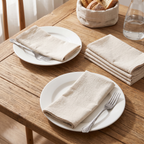 Washed Cotton Napkins Set of 6, part of the Serving Set, lifestyle photo
