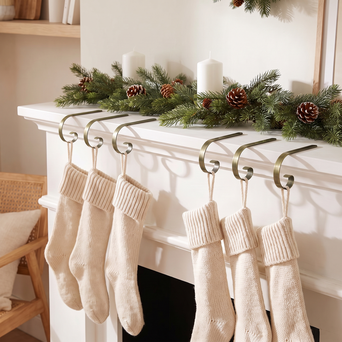 Christmas Stocking Holders Set of 6, lifestyle photo
