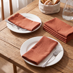 Washed Cotton Napkins Set of 6, lifestyle photo