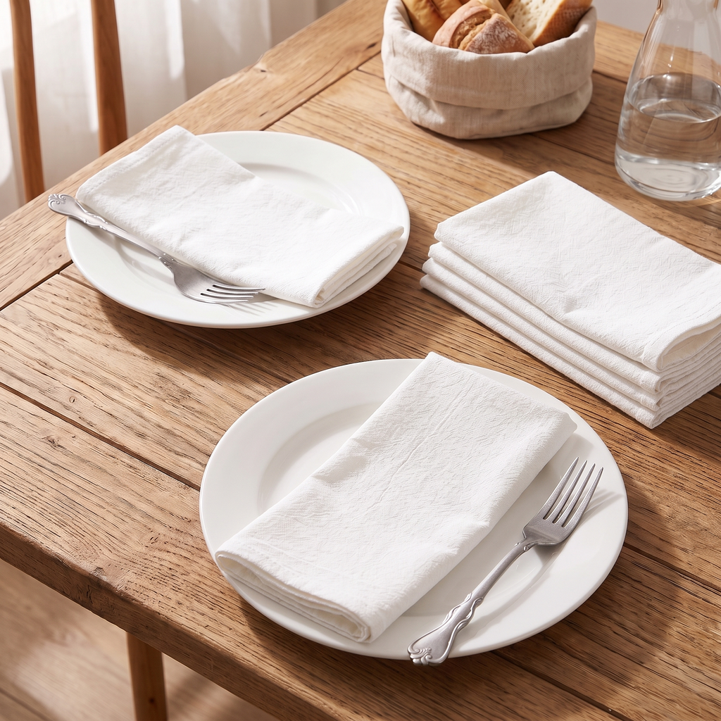 Washed Cotton Napkins Set of 6, lifestyle photo