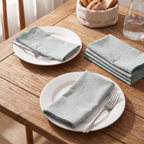 Washed Cotton Napkins Set of 6, lifestyle photo