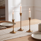 Metal Taper Candlestick Set of 3, lifestyle photo