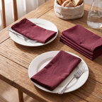 Washed Cotton Napkins Set of 6, lifestyle photo