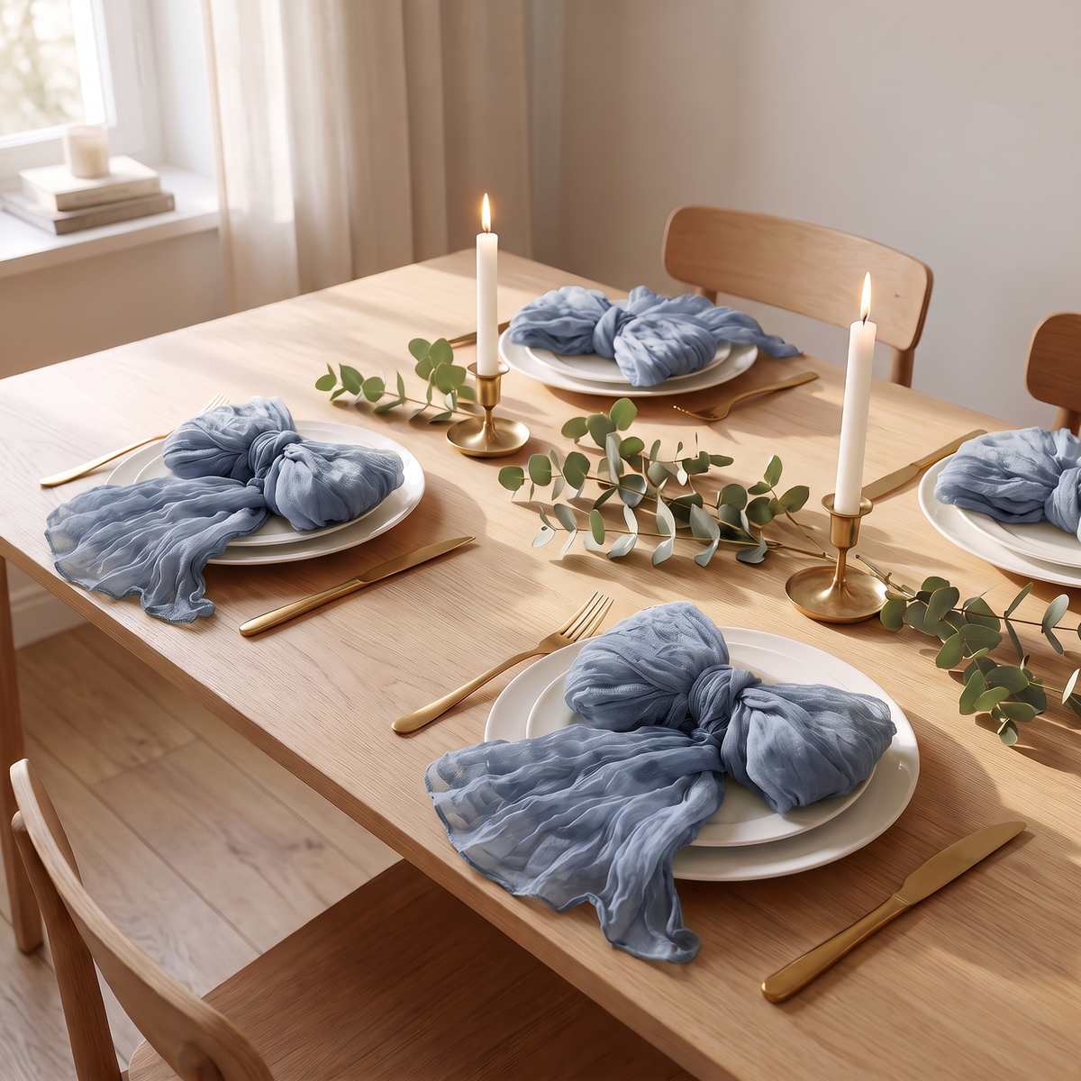 Cheesecloth Napkins Set of 12, lifestyle photo