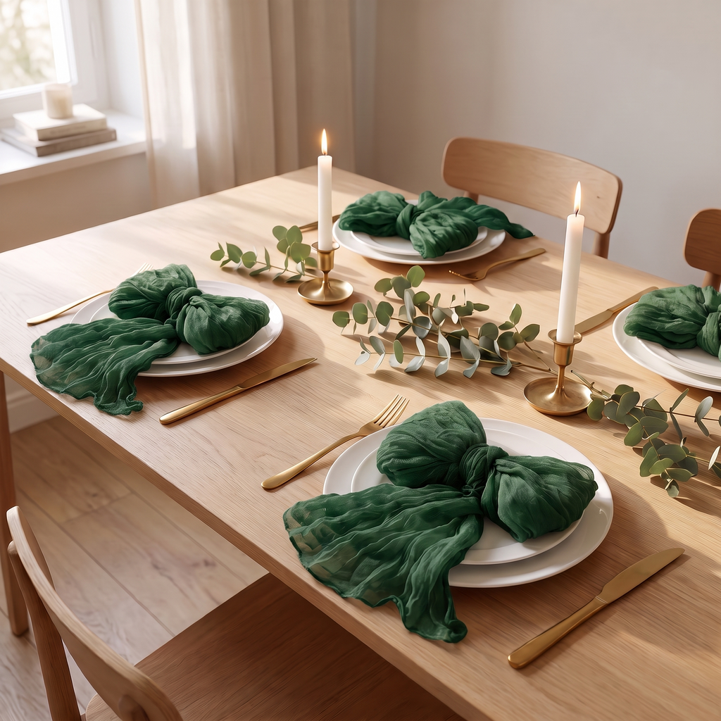 Cheesecloth Napkins Set of 12, lifestyle photo