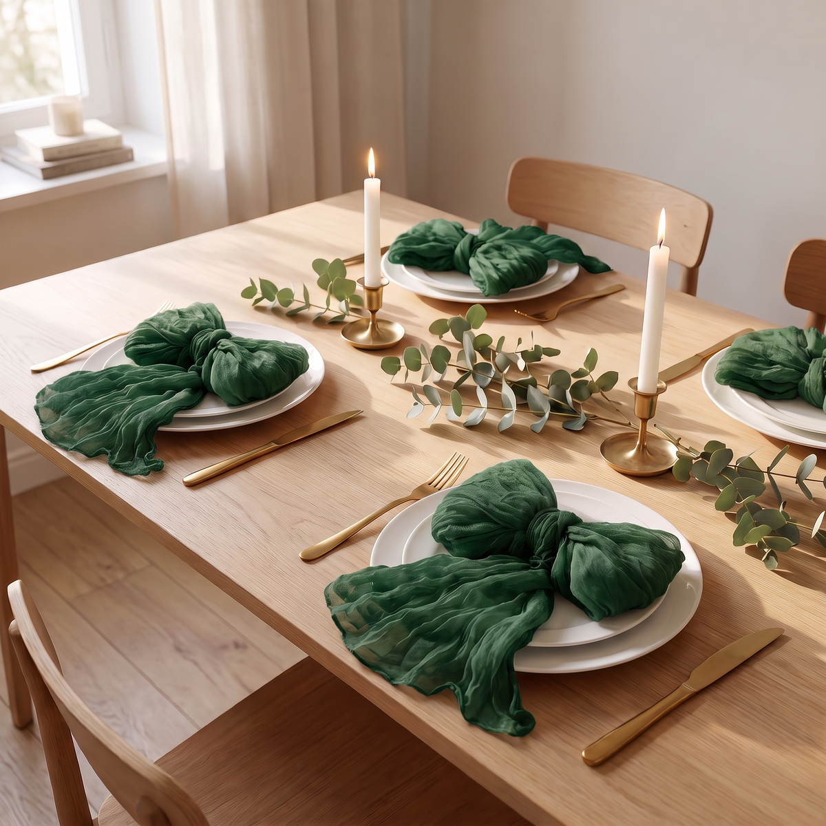 Cheesecloth Napkins Set of 12, lifestyle photo