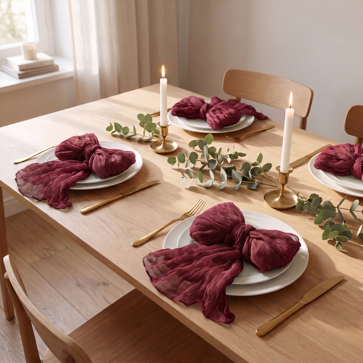 Cheesecloth Napkins Set of 12, lifestyle photo