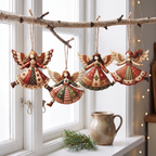 Vintage Angel Ornaments Set of 4, lifestyle photo