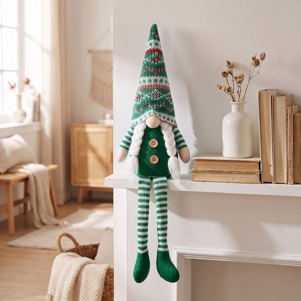 Knitted Gnome Doll, lifestyle photo