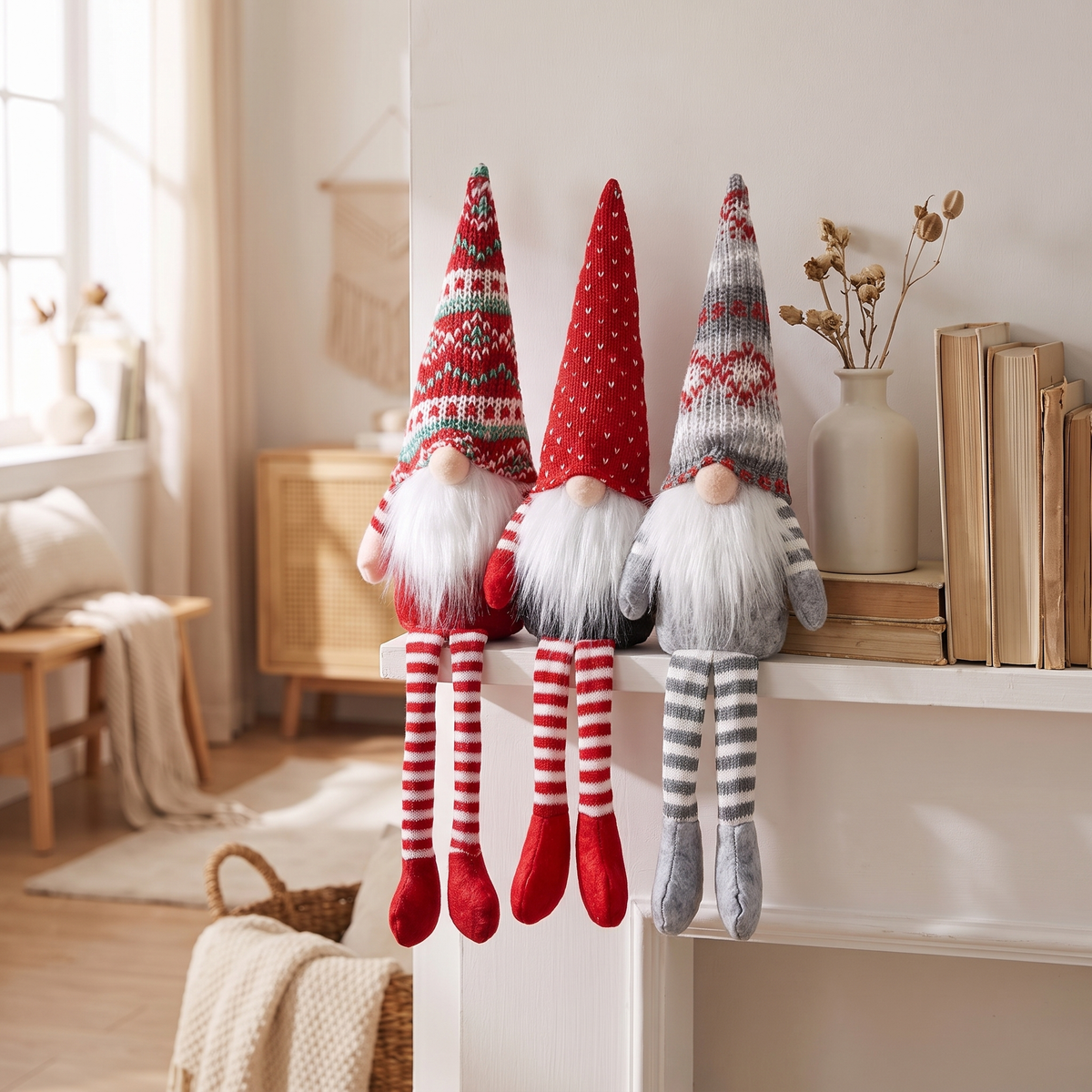 Knitted Gnome Doll, lifestyle photo