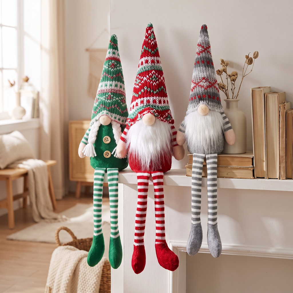 Knitted Gnome Doll, lifestyle photo