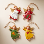 Vintage Angel Ornaments Set of 4, lifestyle photo