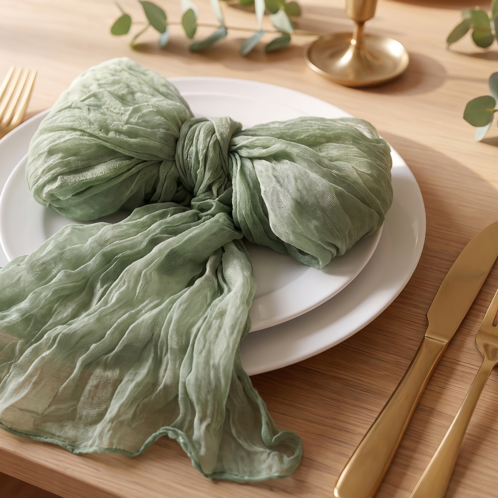 Cheesecloth Napkins Set of 12, lifestyle photo