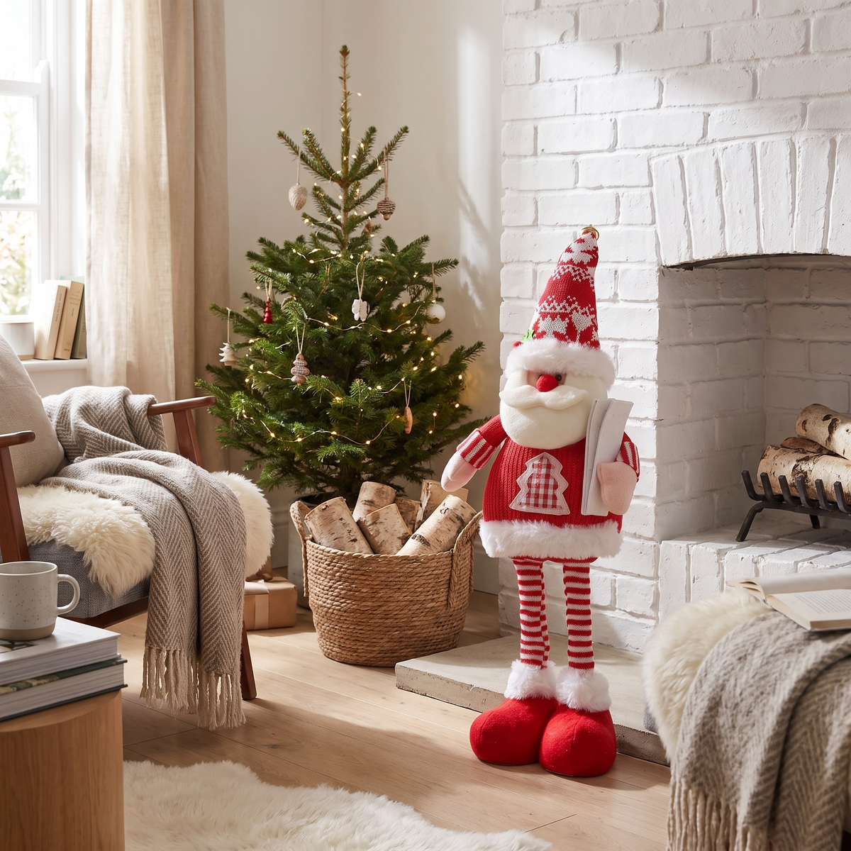 Standing Christmas Figure with Adjustable Legs, lifestyle photo
