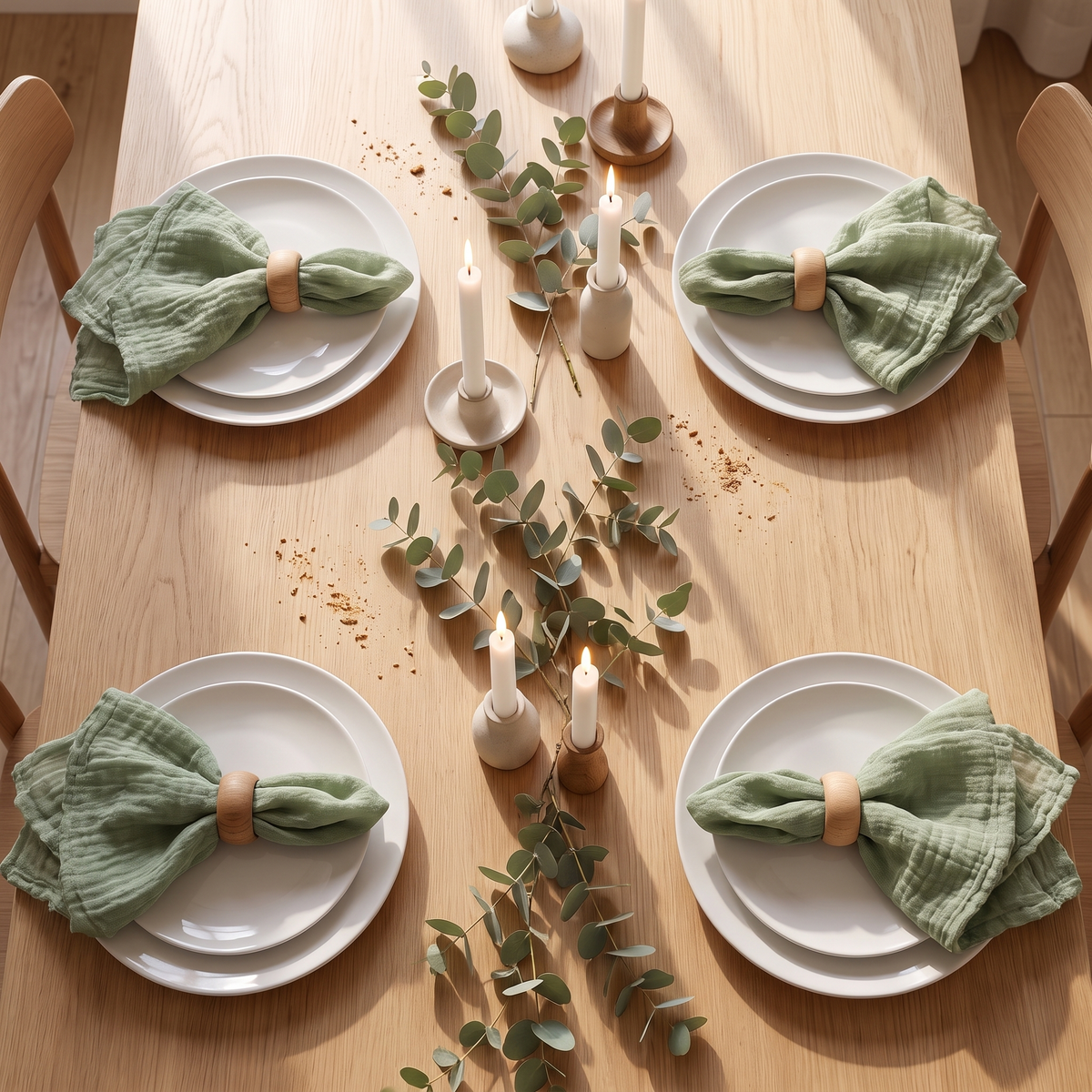 Cheesecloth Napkins Set of 12, lifestyle photo