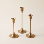 Metal Taper Candlestick Set of 3, lifestyle photo