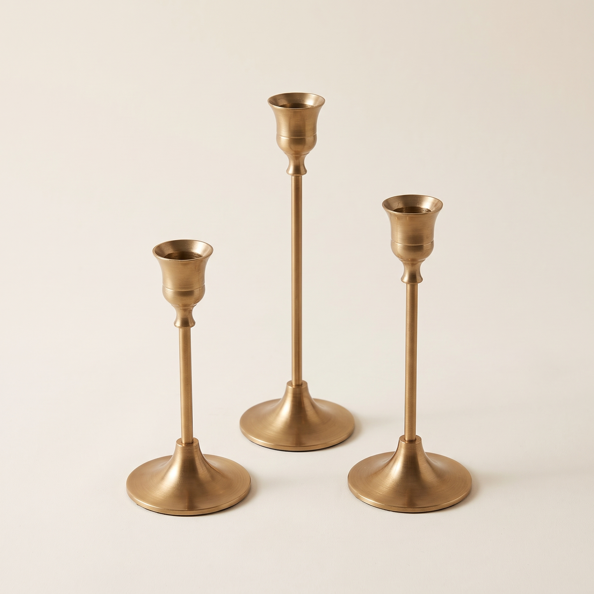 Metal Taper Candlestick Set of 3, lifestyle photo