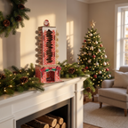 Wooden Advent Calendar with Santa Chimney, lifestyle photo