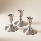 Metal Taper Candlestick Set of 3, lifestyle photo