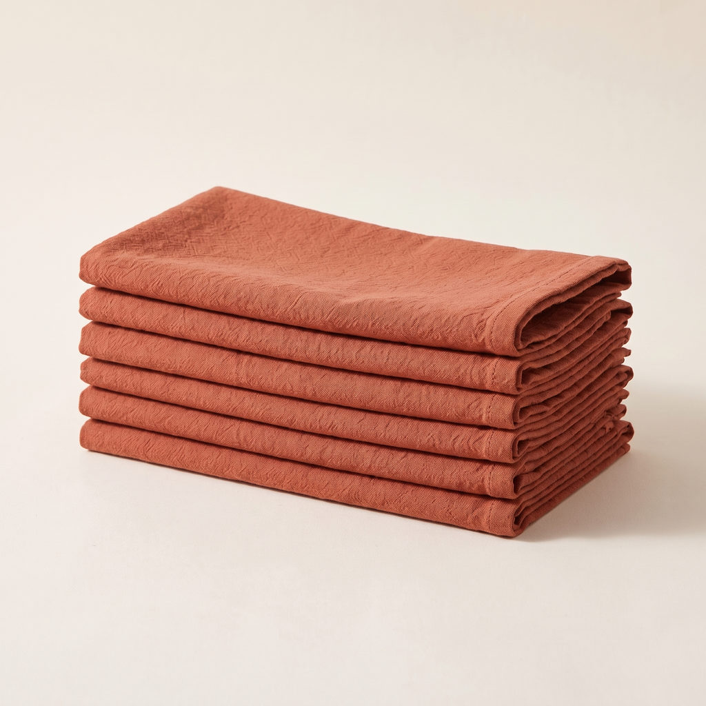 Washed Cotton Napkins Set of 6, lifestyle photo